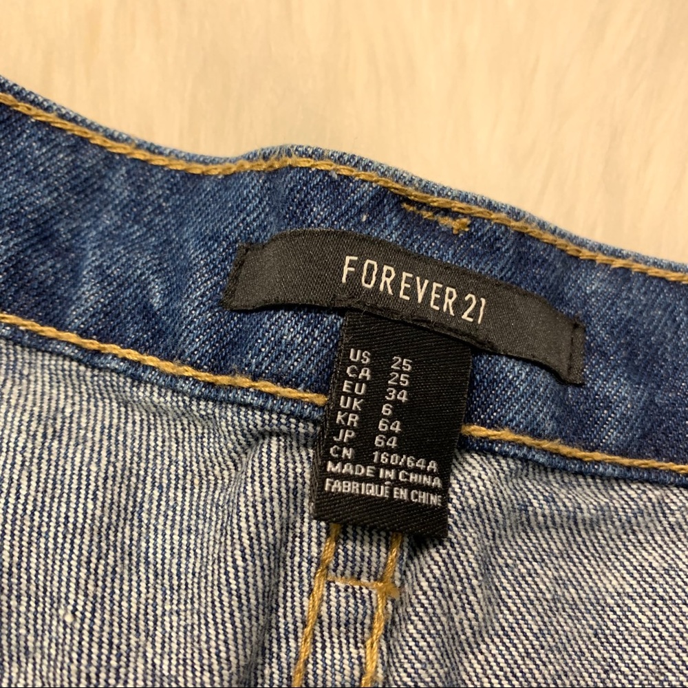 Forever 21 High Waisted Button Front Denim Shorts - Picture 8 of 14